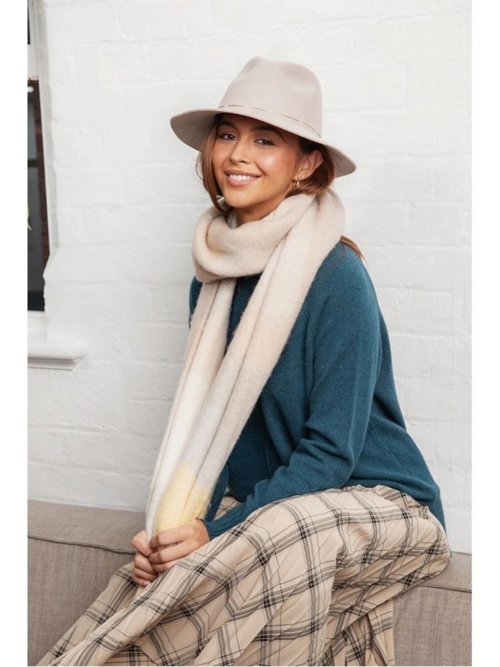 Morgan & Taylor Women’s Taelyn Fedora Hat Australian Wool Cream Size OS